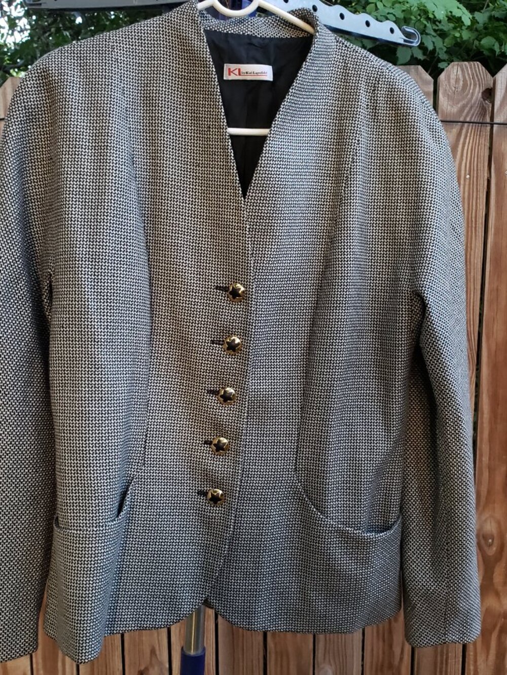 GUC KARL LAGERFELD PARIS 100% Schurwolle fabric (12) blazer jacket